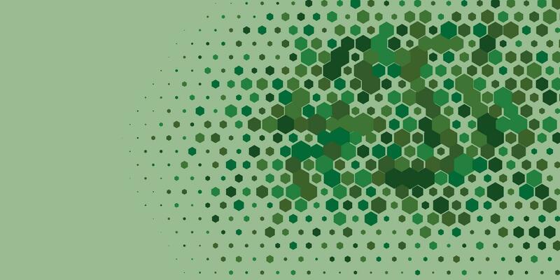 Geometric Multi size Hexagon with multi Color Background