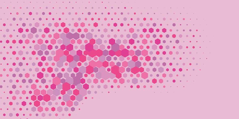 Geometric Multi size Hexagon with multi Color Background