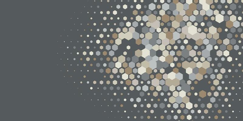 Geometric Multi size Hexagon with multi Color Background