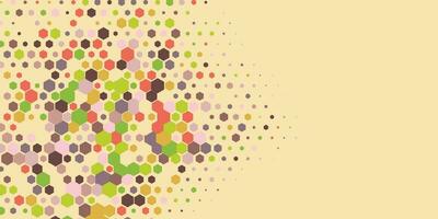 Geometric Multi size Hexagon with multi Color Background vector