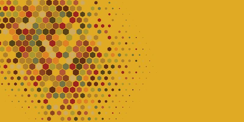 Geometric Multi size Hexagon with multi Color Background
