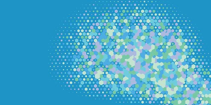 Geometric abstract Hexagon multi Color Background vector