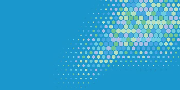 Geometric abstract Hexagon multi Color Background vector