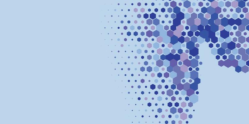 Geometric Multi size Hexagon with multi Color Background