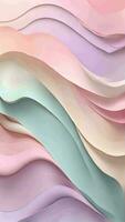 AI generated Abstract waves wallpaper, modern layered design, elegant pastel tones texture, ai generated photo