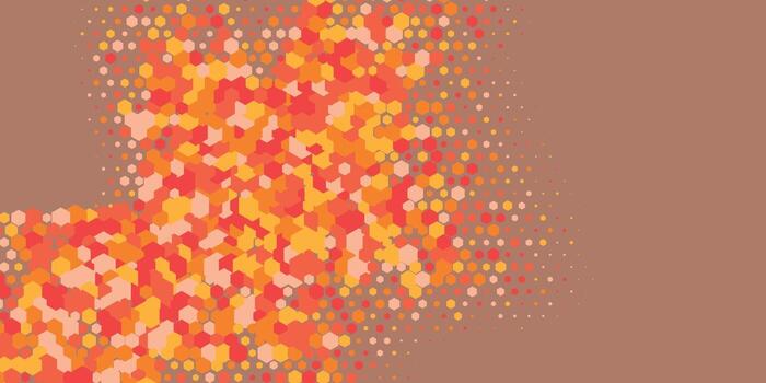 Geometric abstract Hexagon multi Color Background vector