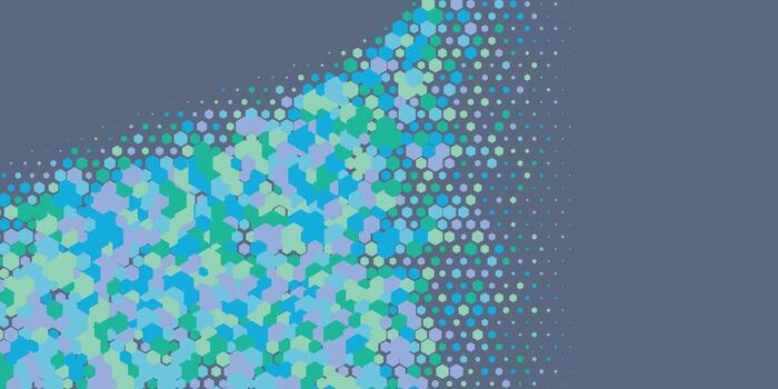 Geometric abstract Hexagon multi Color Background vector