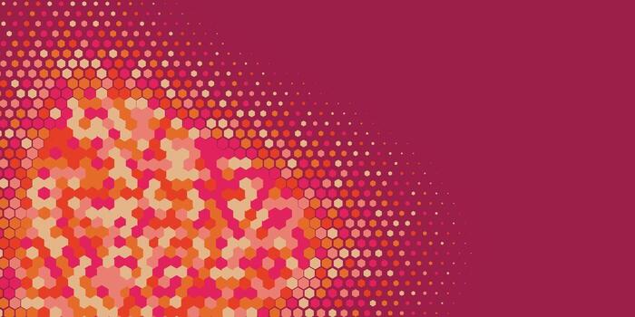 Geometric abstract Hexagon Two Color Background vector