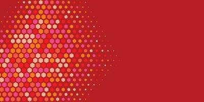 Geometric abstract Hexagon Two Color Background vector