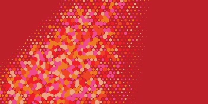 Geometric abstract Hexagon Two Color Background vector