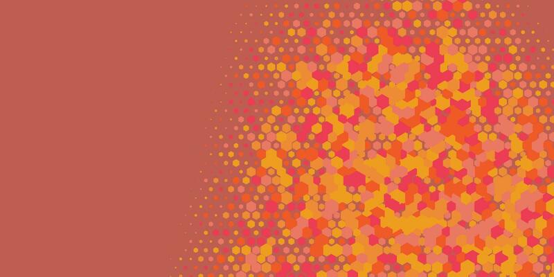 Geometric abstract Hexagon Two Color Background