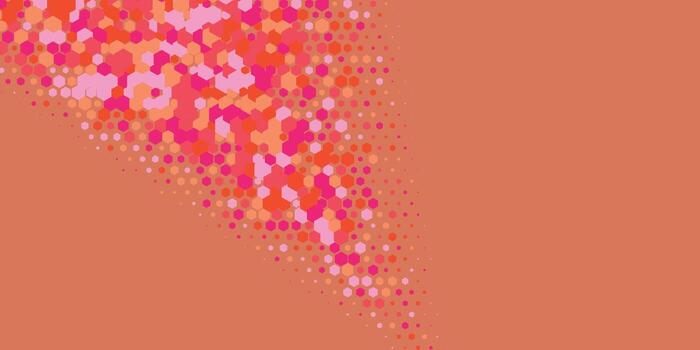 Geometric abstract Hexagon Two Color Background vector