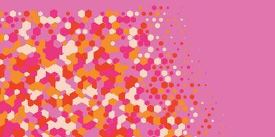 Geometric abstract Hexagon Two Color Background vector