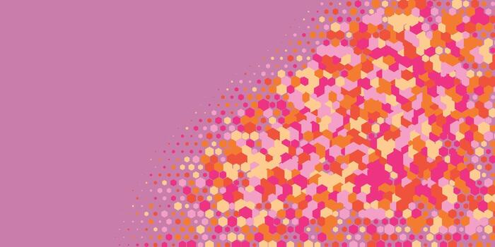 Geometric abstract Hexagon Two Color Background vector