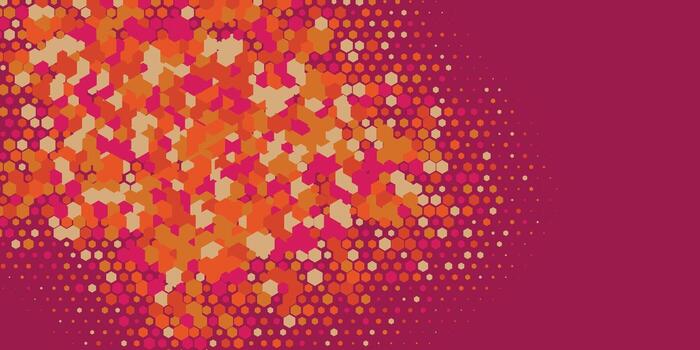 Geometric abstract Hexagon Two Color Background vector