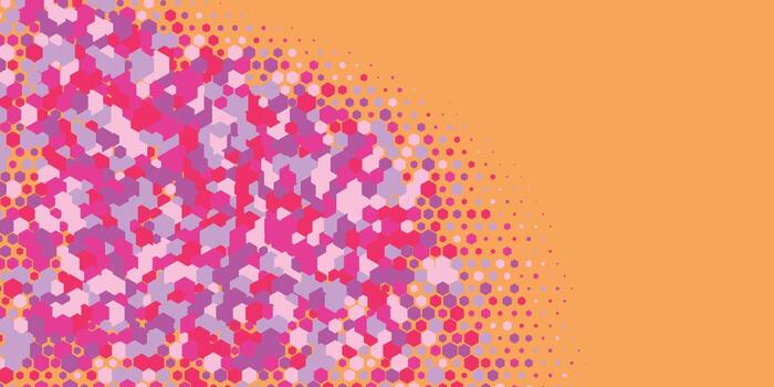 Geometric abstract Hexagon Two Color Background vector