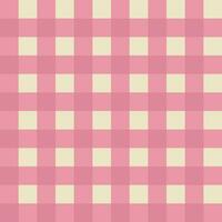 Geometric pink plaid pattern. Checkered grid seamless in flat retro style. Seamless light monochrome small tartan check vector. vector