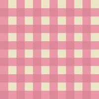 Geometric pink plaid pattern. Checkered grid seamless in flat retro style. Seamless light monochrome small tartan check vector. vector