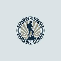 Adventure hiking club logo design inspiration vector