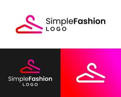 Letter S fashion clothes hanger logo design. vector