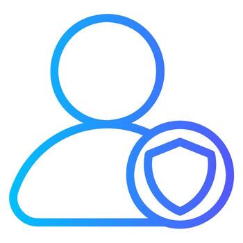 icono de gradiente de escudo vector