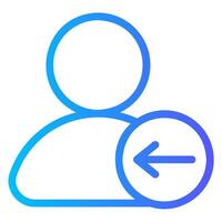 Logout gradient icon vector