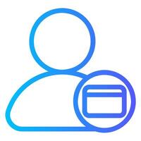 credit card gradient icon vector
