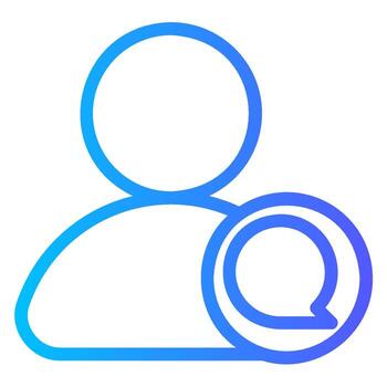 icono de degradado de mensaje vector