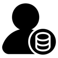 database glyph icon vector