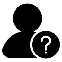 question glyph icon vector