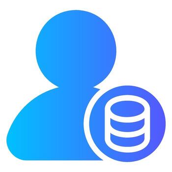 database gradient icon vector