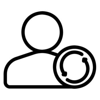 sync line icon vector