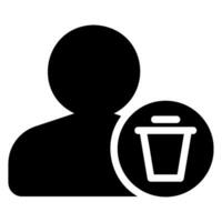 trash glyph icon vector