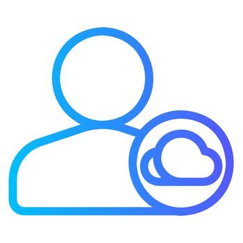 icono de gradiente de nube vector
