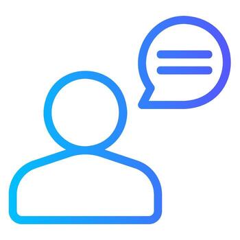 message gradient icon vector