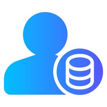 icono de gradiente de base de datos vector