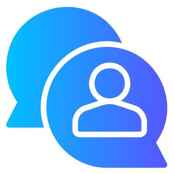 message gradient icon vector