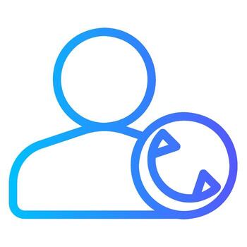icono de gradiente de llamada vector