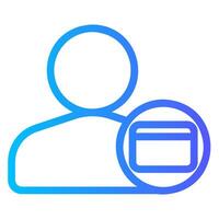 credit card gradient icon vector