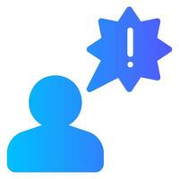 Shout gradient icon vector