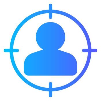 target gradient icon vector