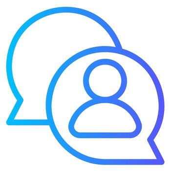 icono de degradado de mensaje vector