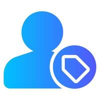 tag gradient icon vector