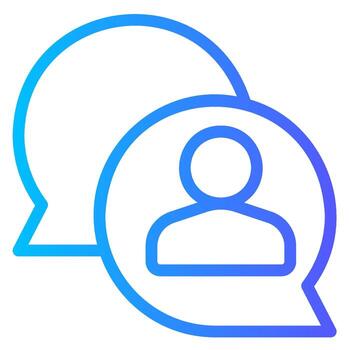 icono de degradado de mensaje vector