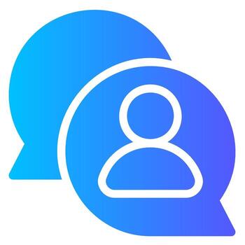 message gradient icon vector