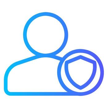 icono de gradiente de escudo vector