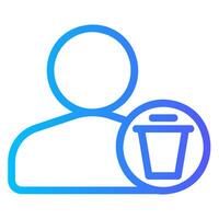 trash gradient icon vector