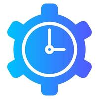 time management gradient icon vector