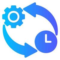 time management gradient icon vector