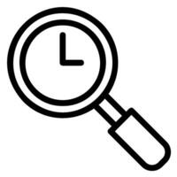 time management line icon vector